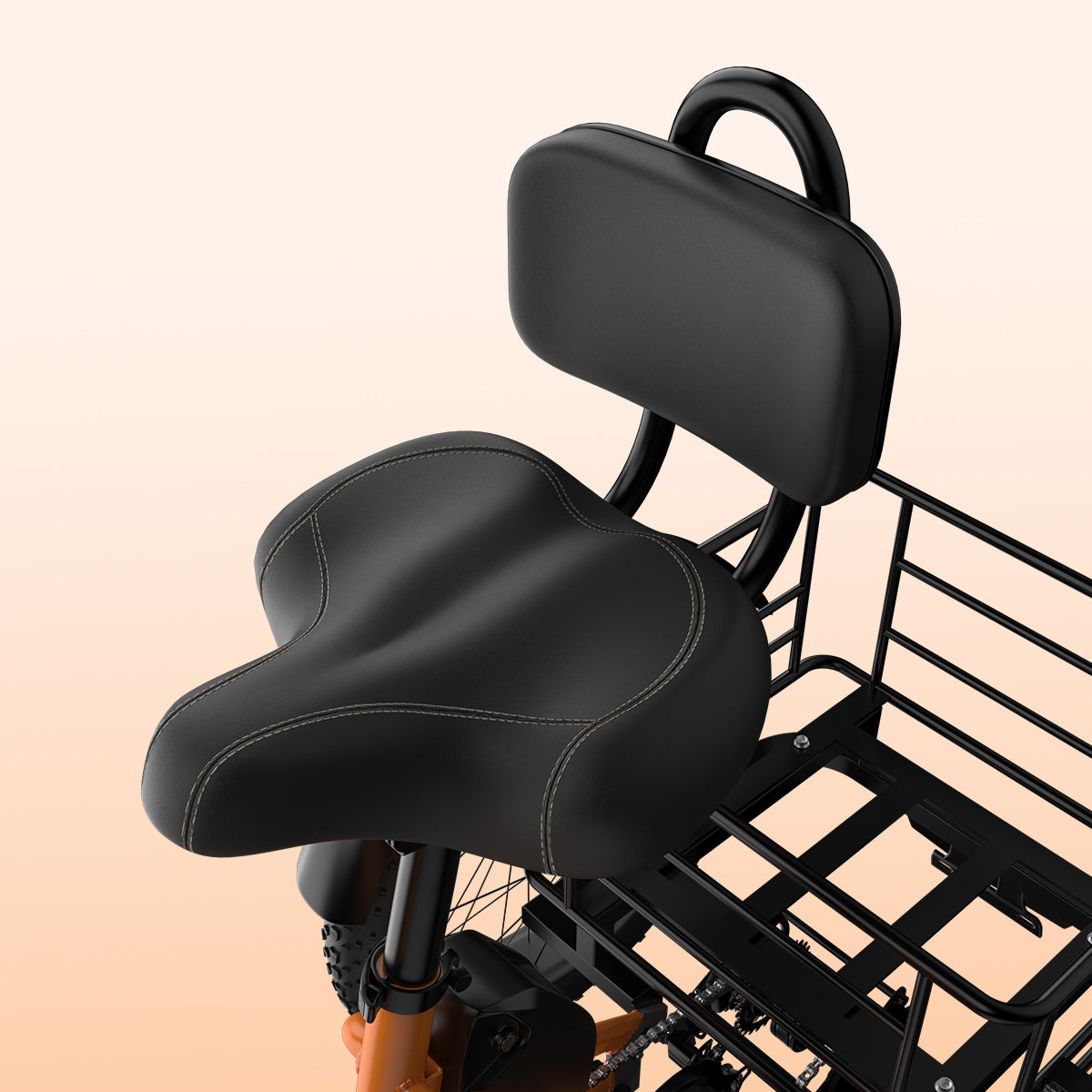 Sillín ergonómico acolchado con respaldo